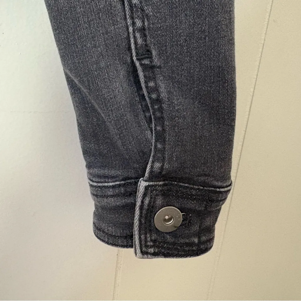 Pilcro & The Letterpress Cora Denim Jacket XS Black Classic Boyfriend Fit - Image 10