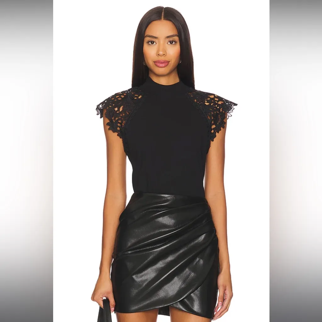 GENERATION LOVE CLOTHING Michelle Lace Combo Top in Black size XS - Image 5