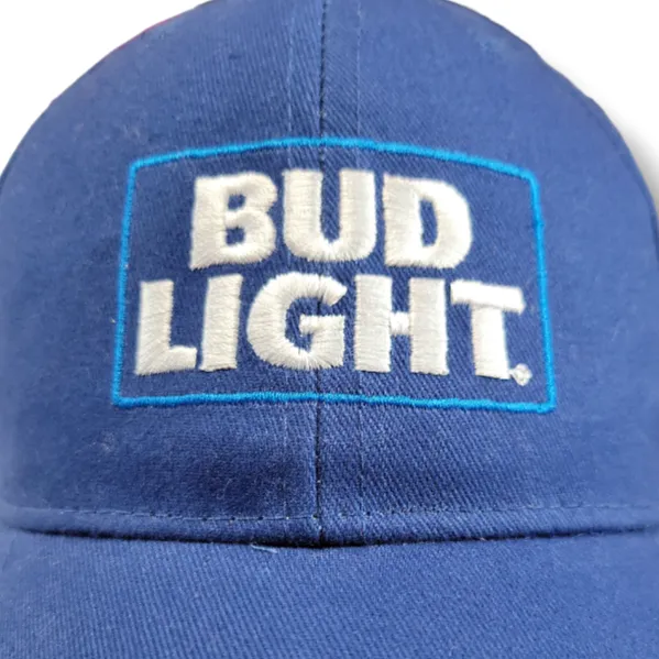 Bud Light Hat OSFM Adjustable Strap Back Hat Unisex Cap By  Embroidery - Image 2