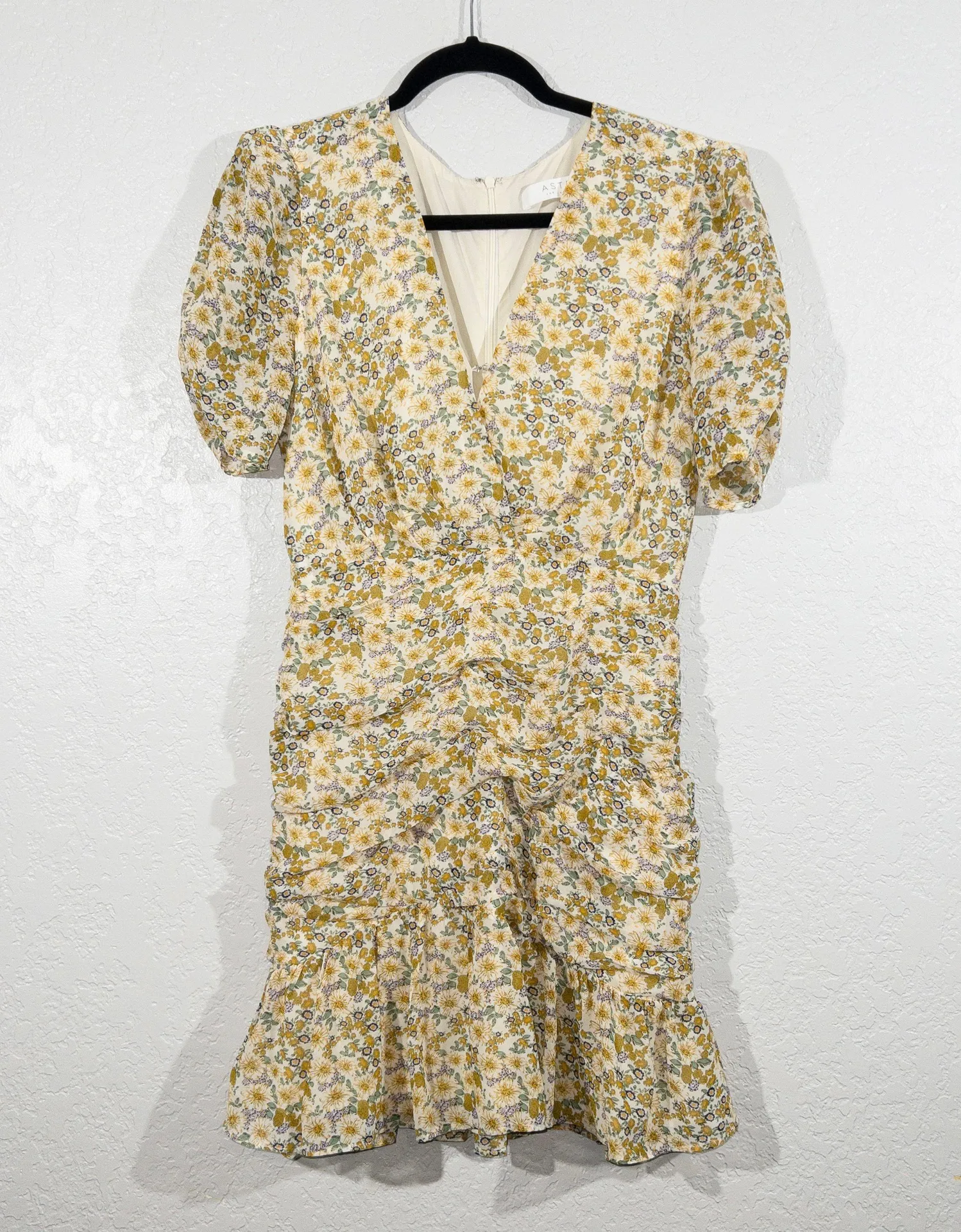 The Label Mustard & Blue Daisy Floral Lucky Me Dress Size Medium - Image 2