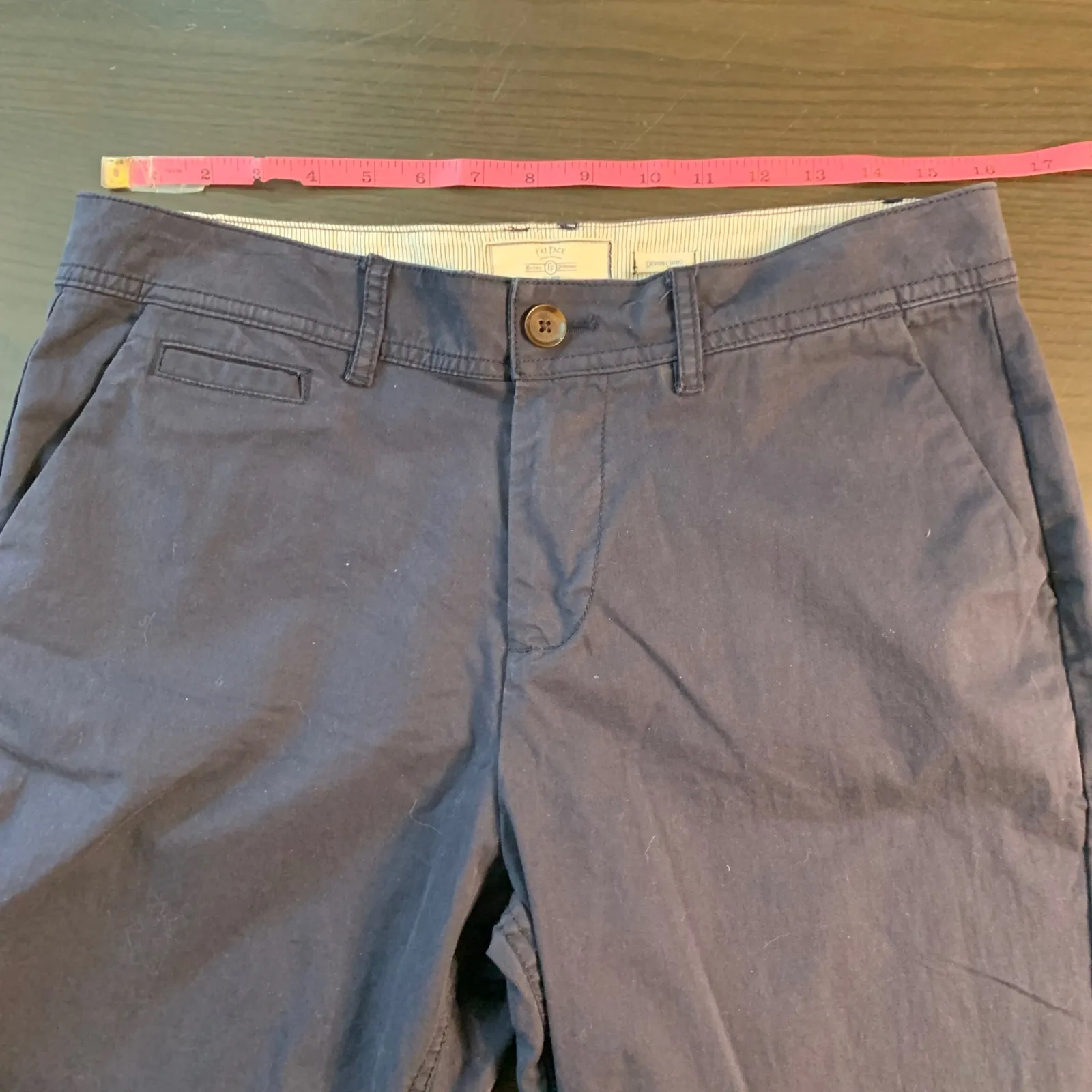 Fat Face Devon Chino Navy Blue Regular Fit Women's Pants Size 8 Basic Minimalist - Image 11