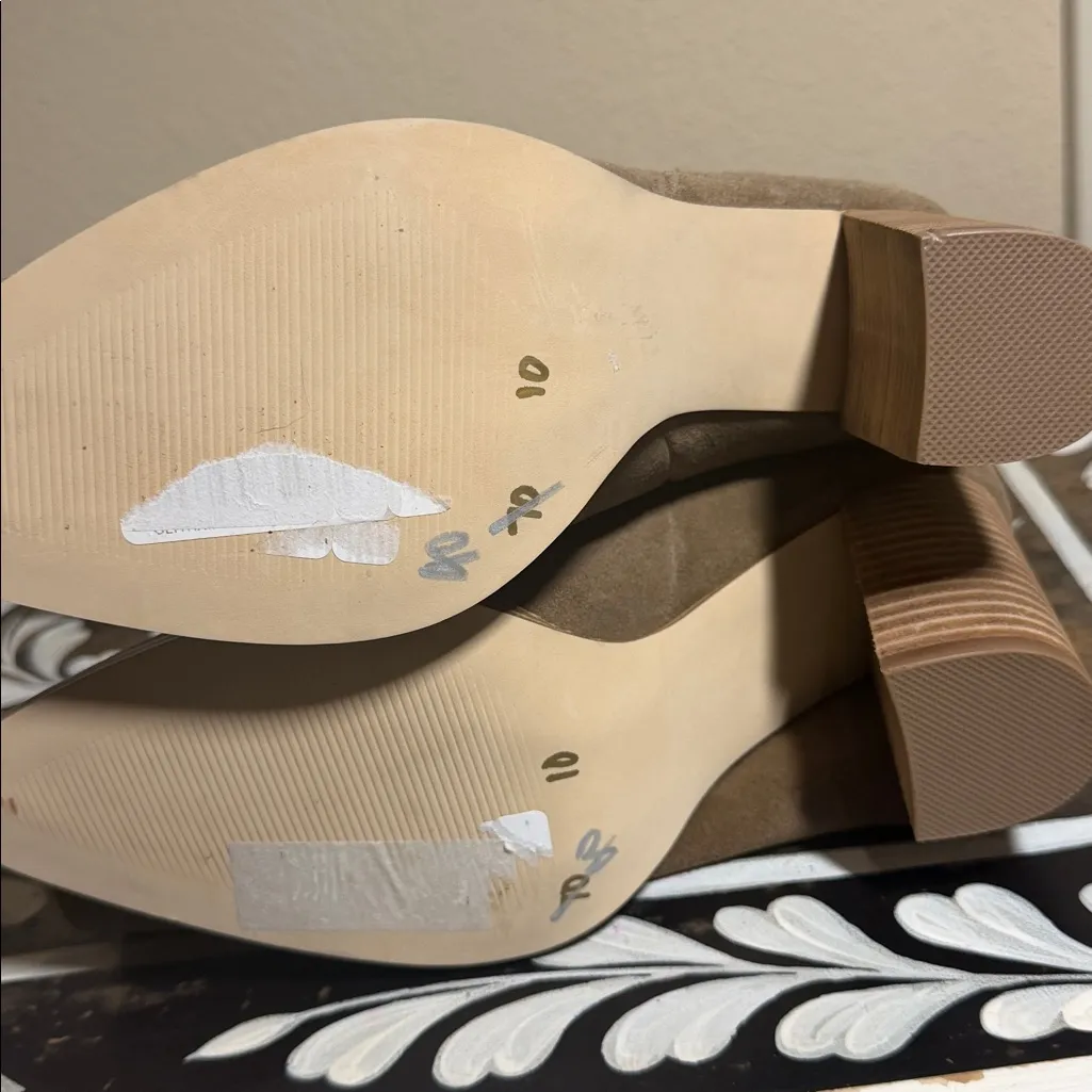 Steve Madden Knee High Boots Tan Nubuck - Image 6