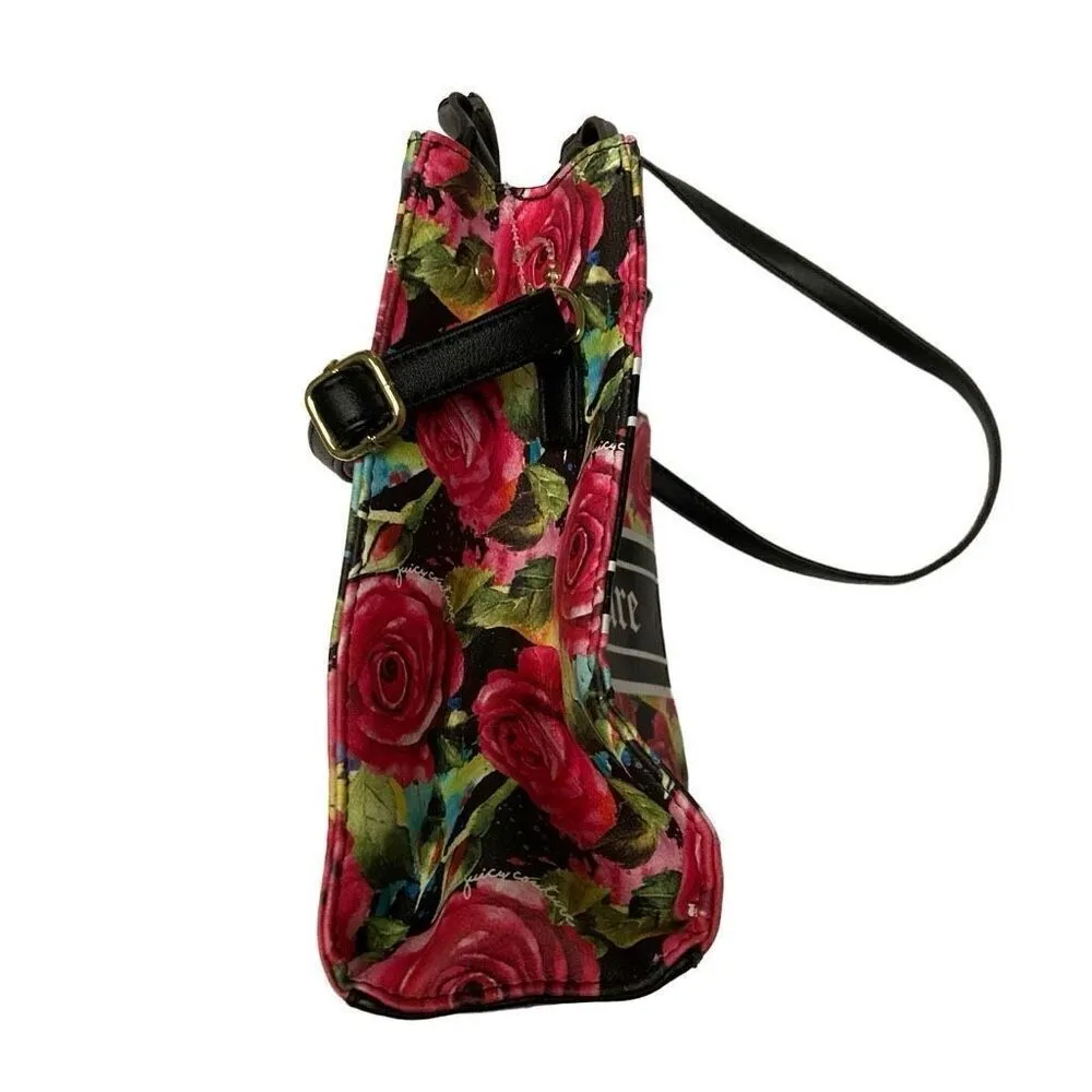 Juicy Couture Billboard Rose floral double strap crossbody convertible handbag - Image 7