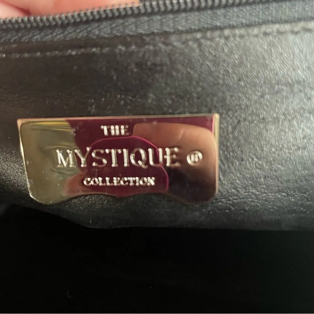 Mystique Collection Genuine Stingray Skin Black
Leather Handbag‎ Vintage Purse Black - Image 11