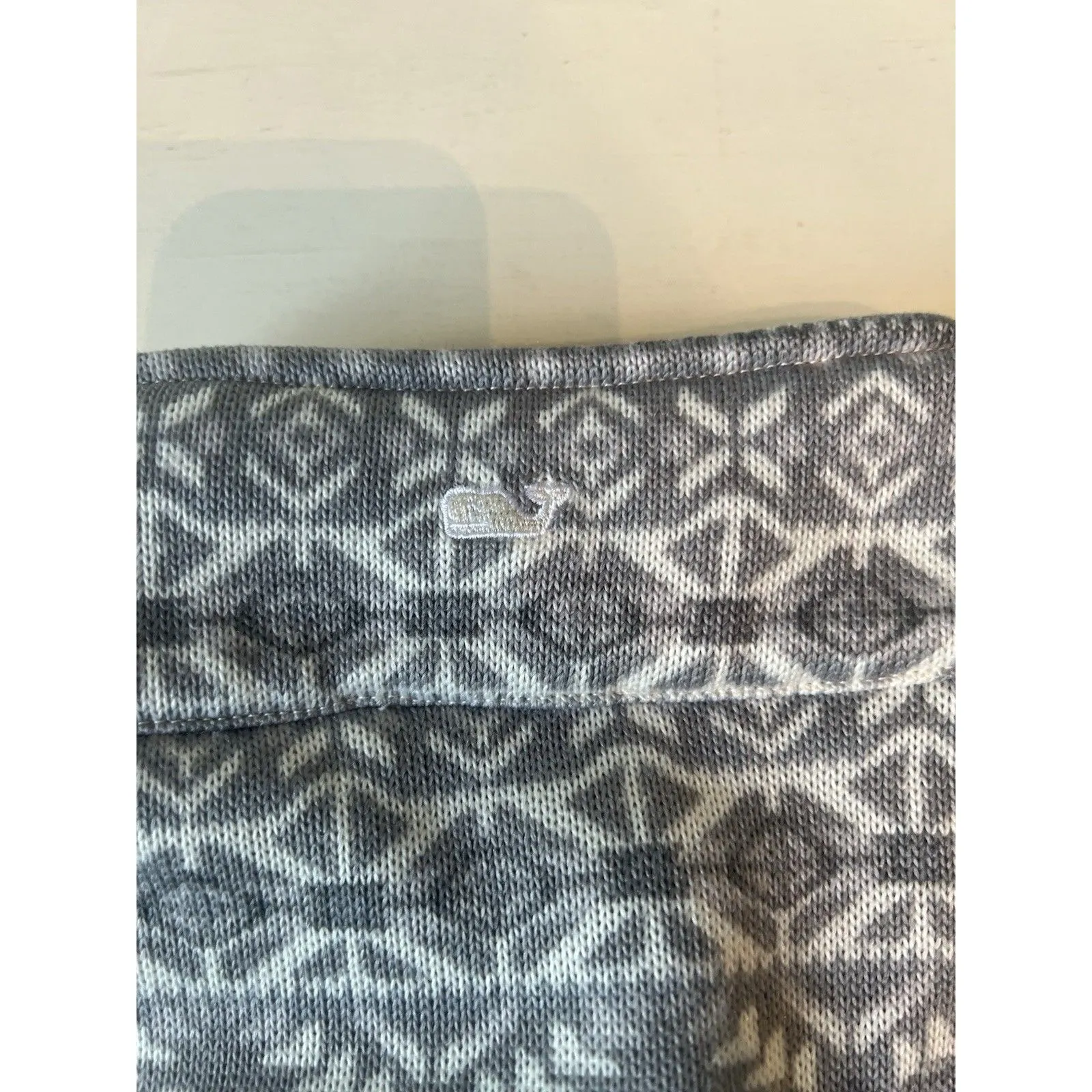 Vineyard‎ Vines 1/4 Zip Women Gray Fair Isle Pullover Sweater Jacket Sz Small - Image 5