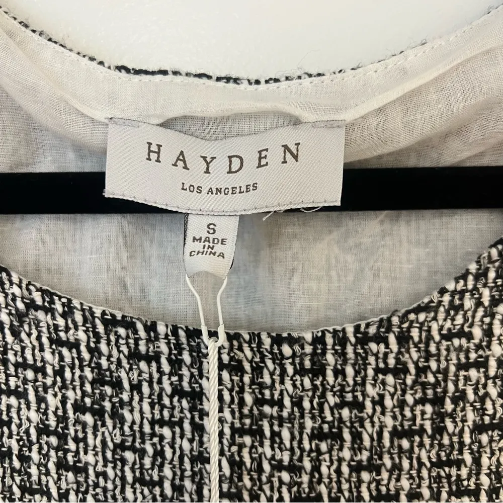 NEW Hayden Tweed Black and White Overall Dress - Image 6