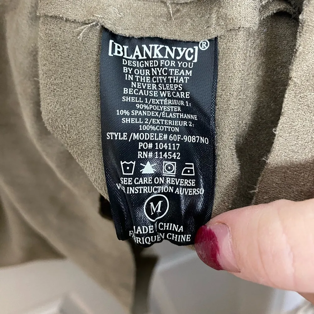 BLANKNYC Cloud Nine Waterfall Drape Jacket Open Front Mt Rushmore Brown Size M - Image 8