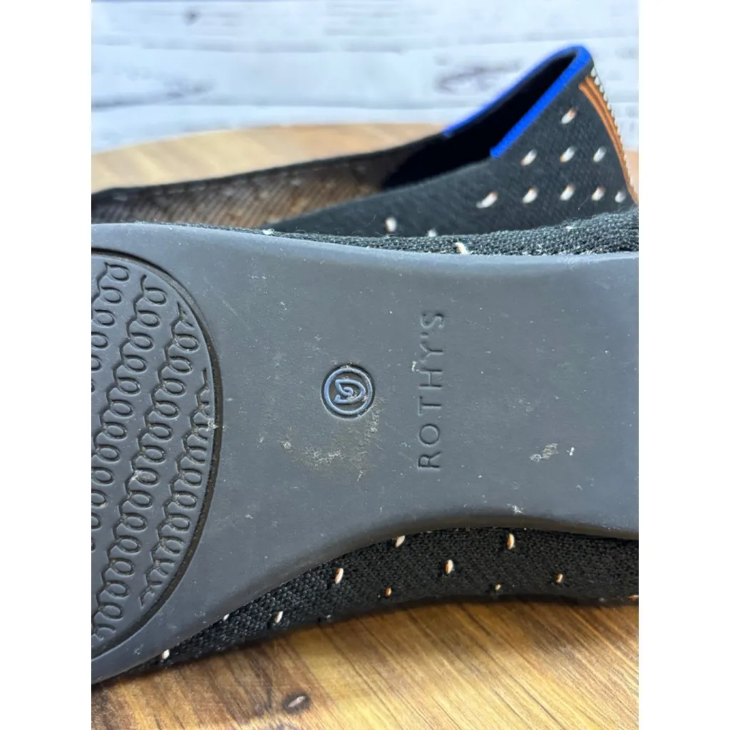 Women's Rothy's Black White Polka Dot The Point Flats Size 10.5 - Image 9