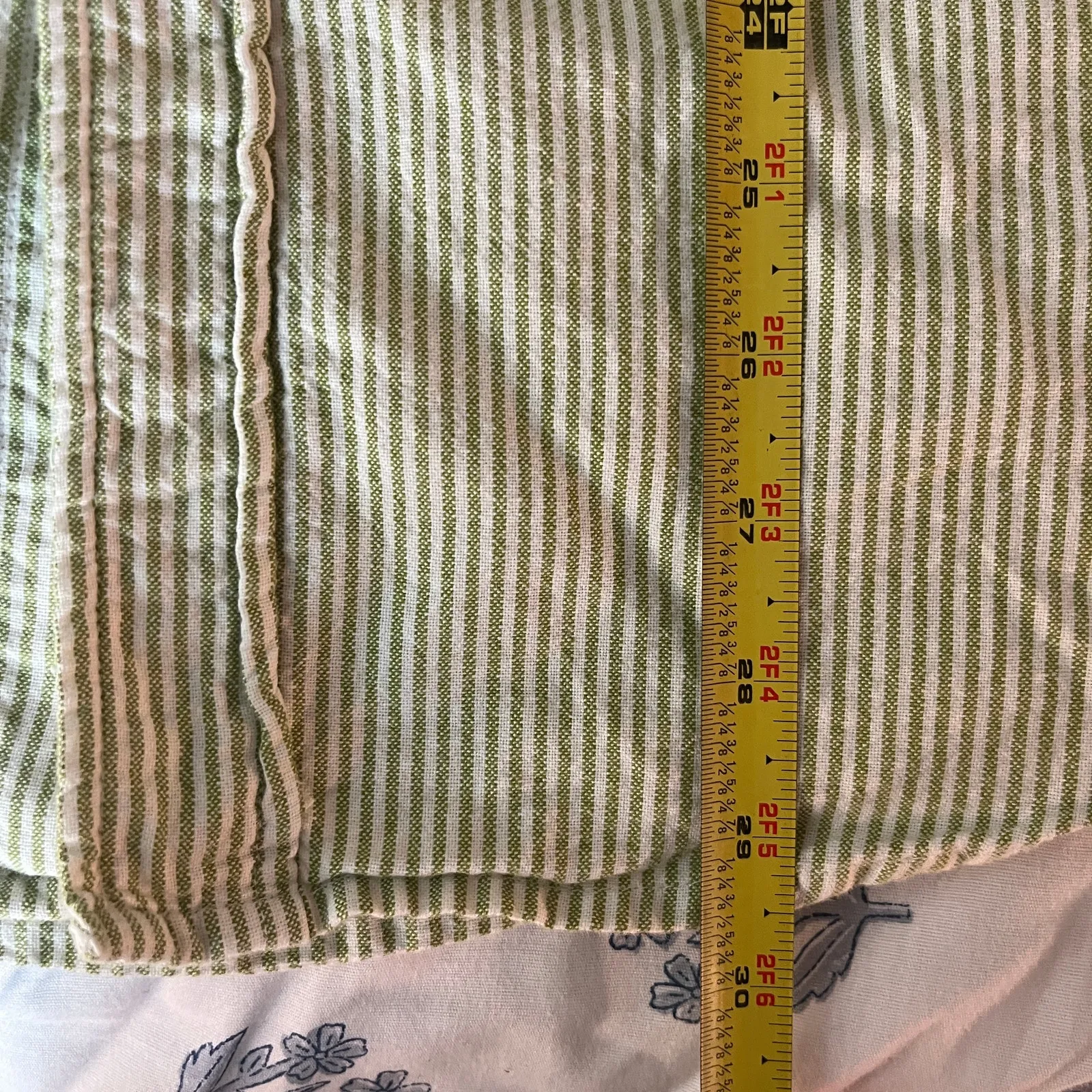 Natural Life Striped Button Shirt Boho Casual Cotton Women Green White Large - Image 6