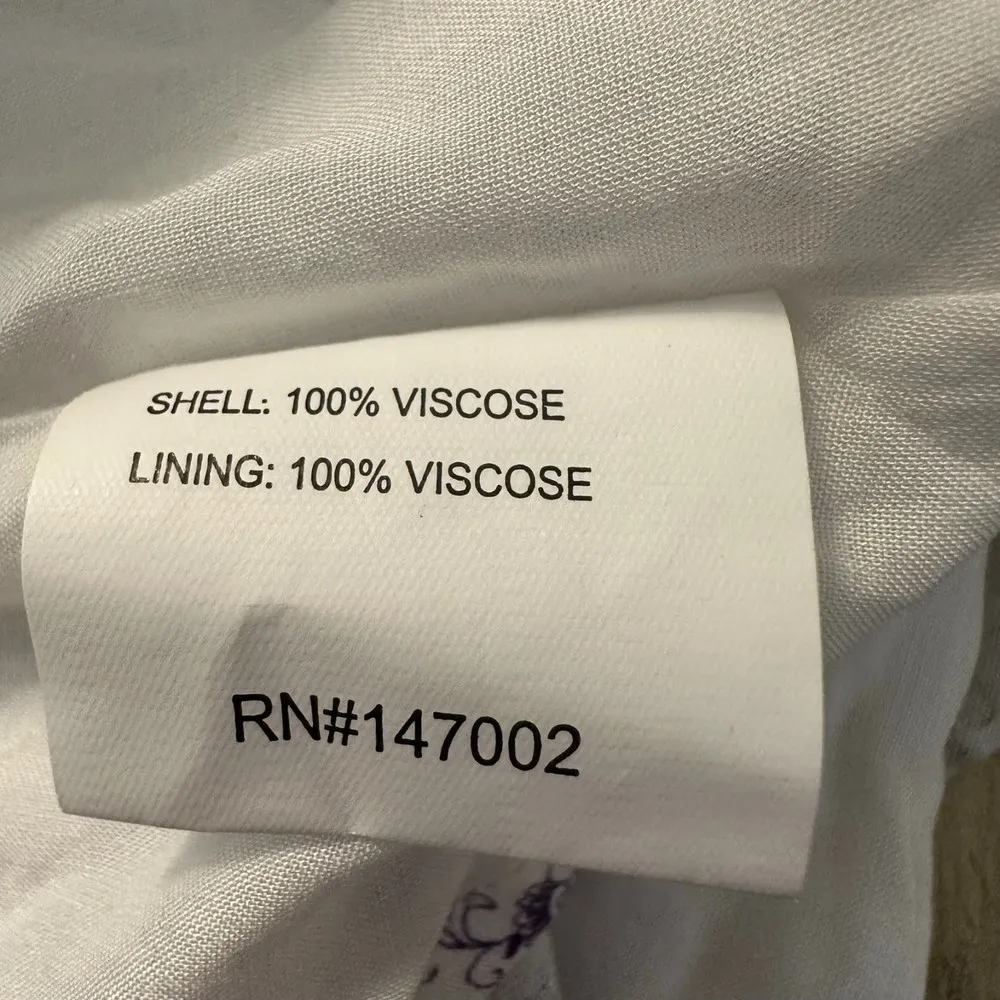 TJD The Jetset Diaries Cream Purple Paisley Print Mini Dress Size Medium - Image 4