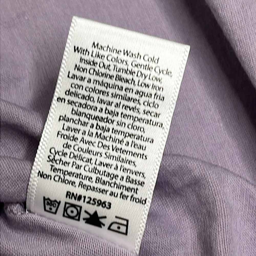 Beyond Yoga tie front hoodie purple Pima cotton long sleeve Top XS - Image 6