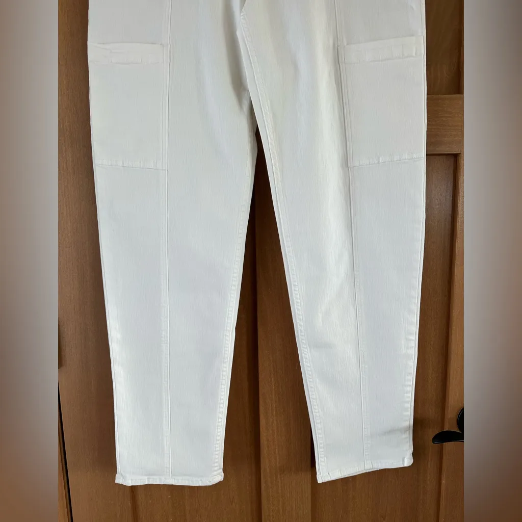 NWT MOTHER Denim Private Double Pocket Skimp Jeans Fairest of Them All White 31” - Image 3