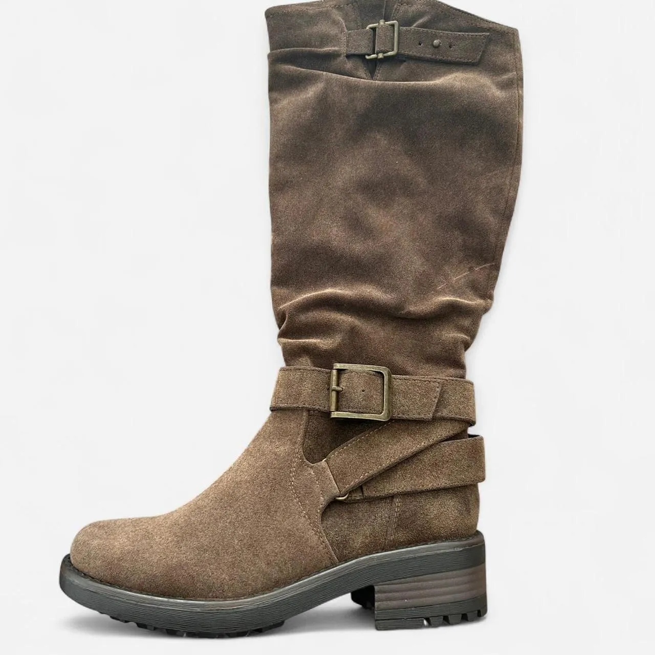 Brown suede like Slouchy y2k style Knee High Boots – Y2K Indie Cowgirl rave 6.5 - Image 3