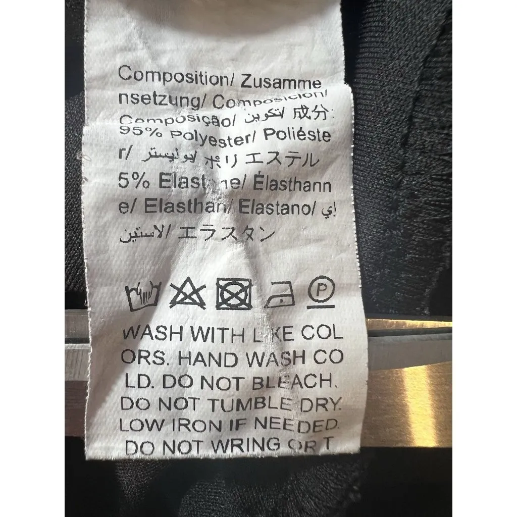 SHEIN Curve Black Dress Career Pants Cropped 2XL Pleated Front Elastic Waist - Image 6