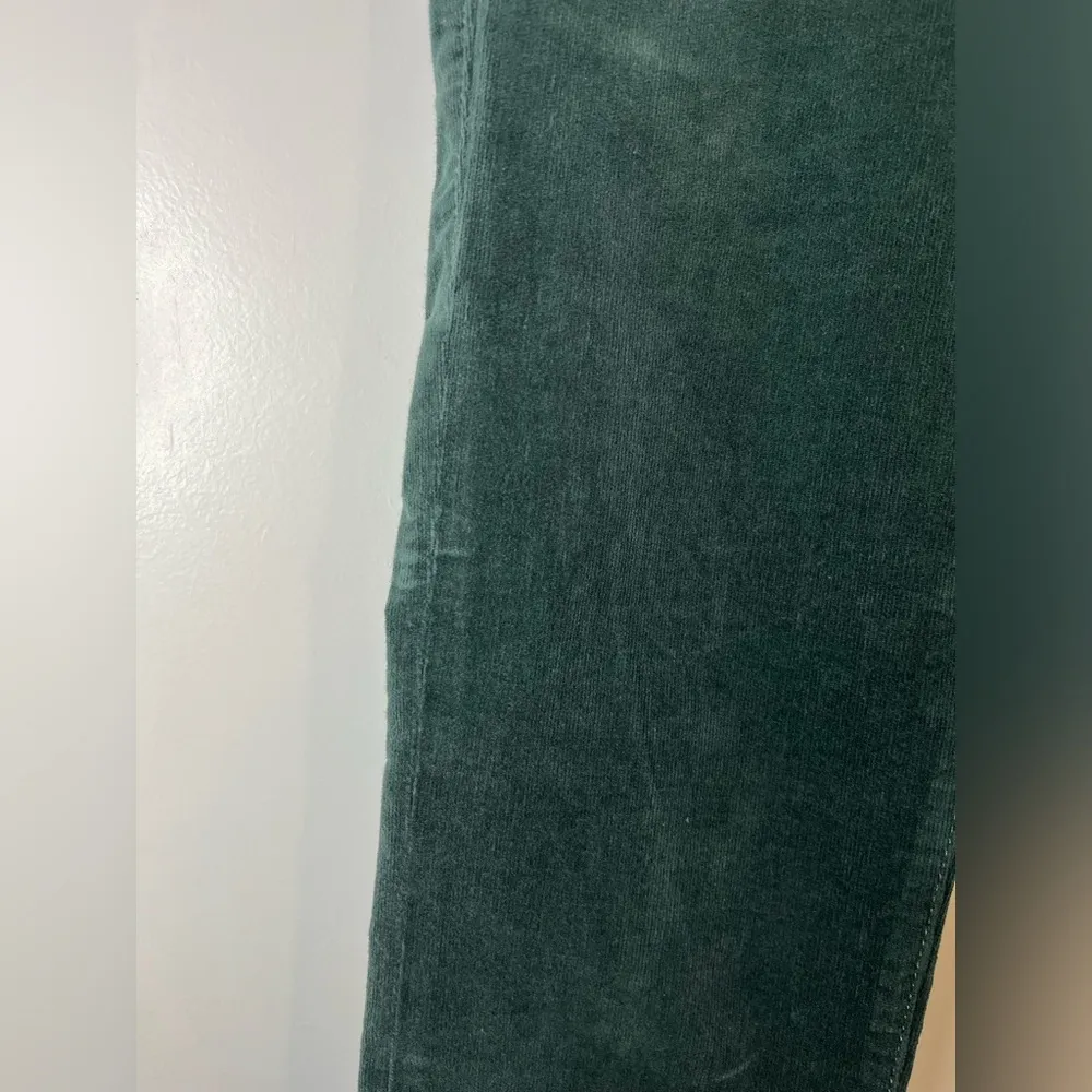 Cabi Soft Ribbed Corduroy Velvet Emerald Green Textured Fitted Skinny Jeans Sz 0 - Image 7