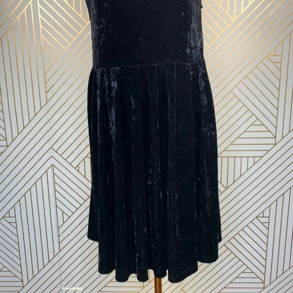 Minkpink Clean Little Black Velvet Dress Sheer‎ - Image 5