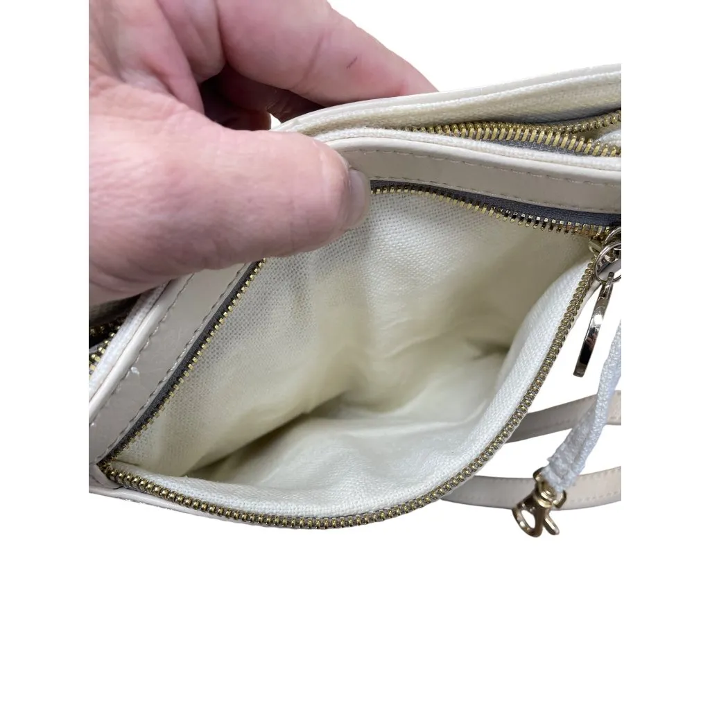 Spartina 449 womans cream gray leather linen crossbody handbag SKU 9452 - Image 12