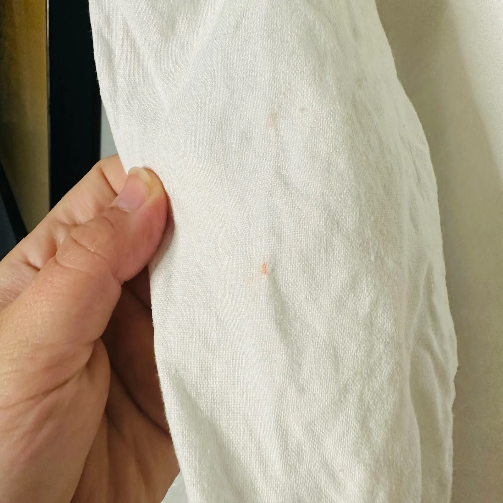 Club Monaco White Linen Single Brown Button Front Pocket Blazer Jacket size 4 - Image 10