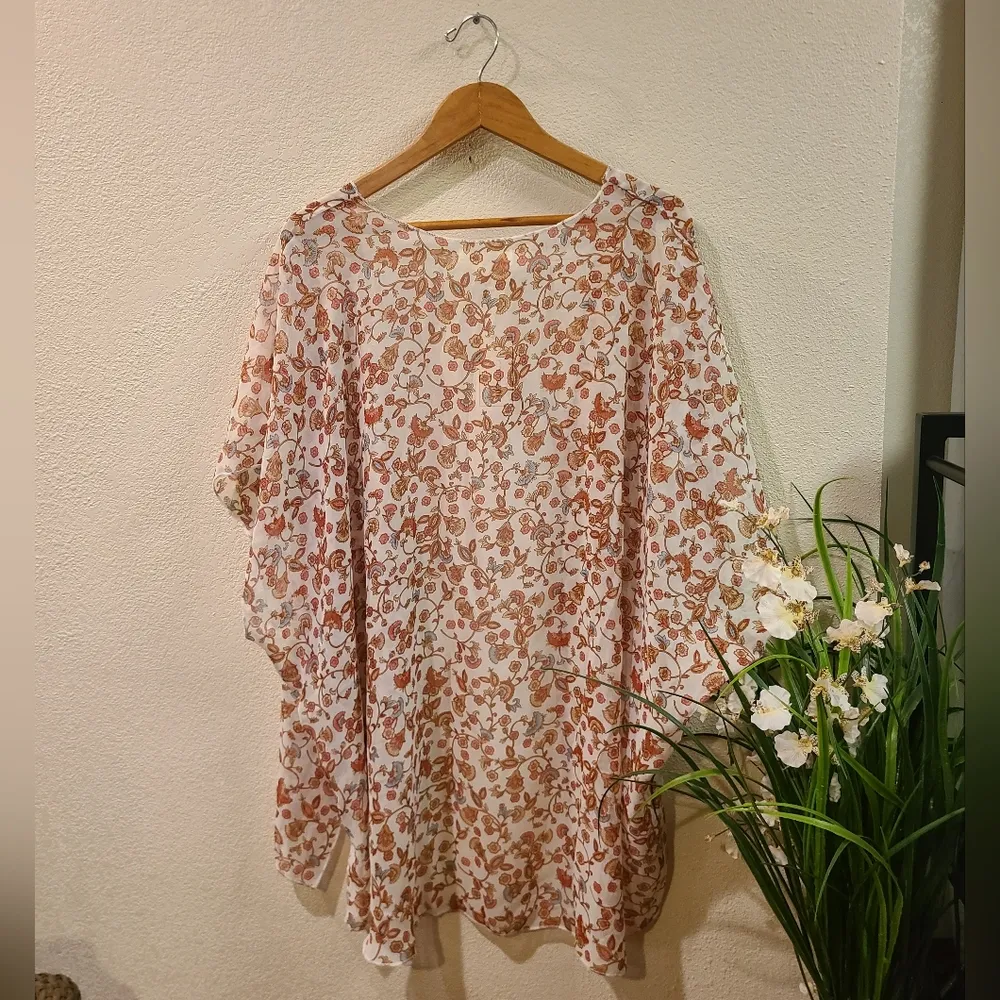 No Comment Sheer Cover Blouse Size XL - Image 2