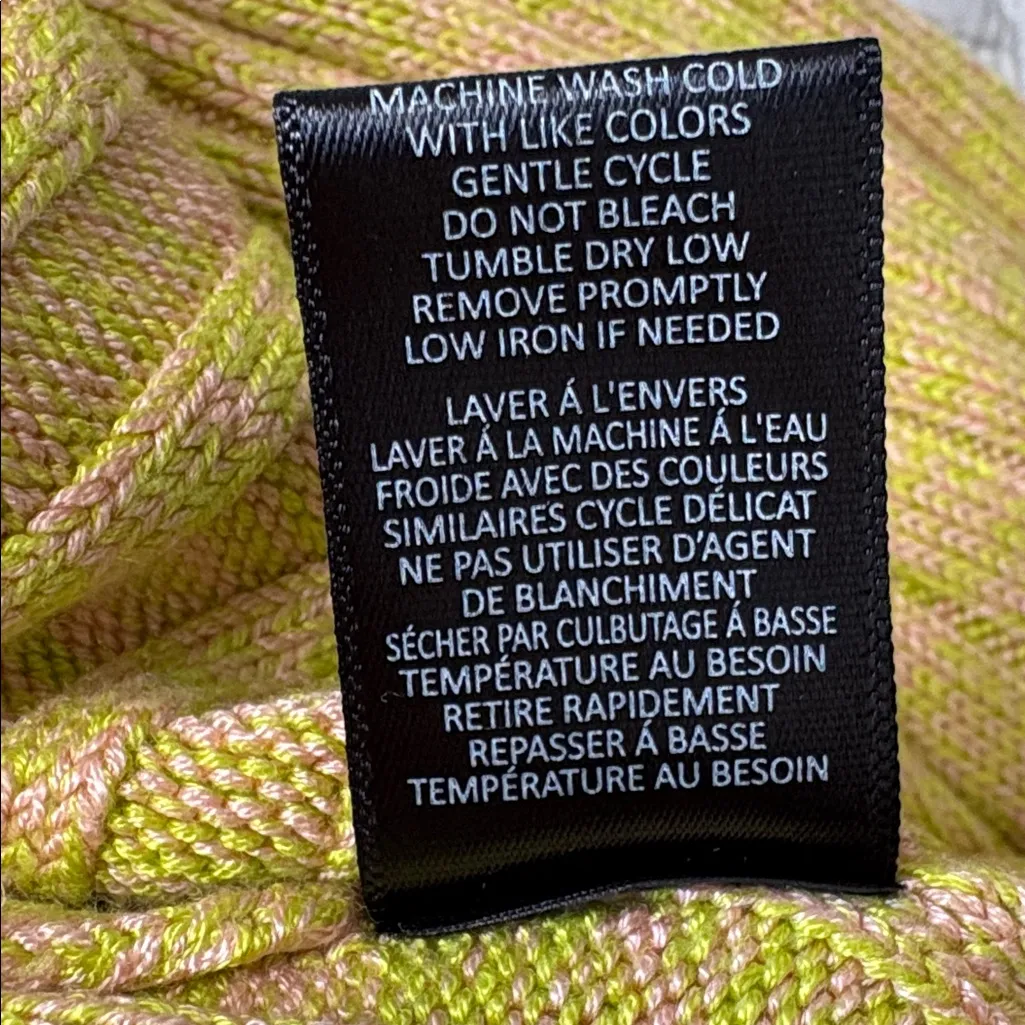 New AFRM Skye Dress in Marled Lime Ribbed Cutout Midi Size M Yellow Size M - Image 9