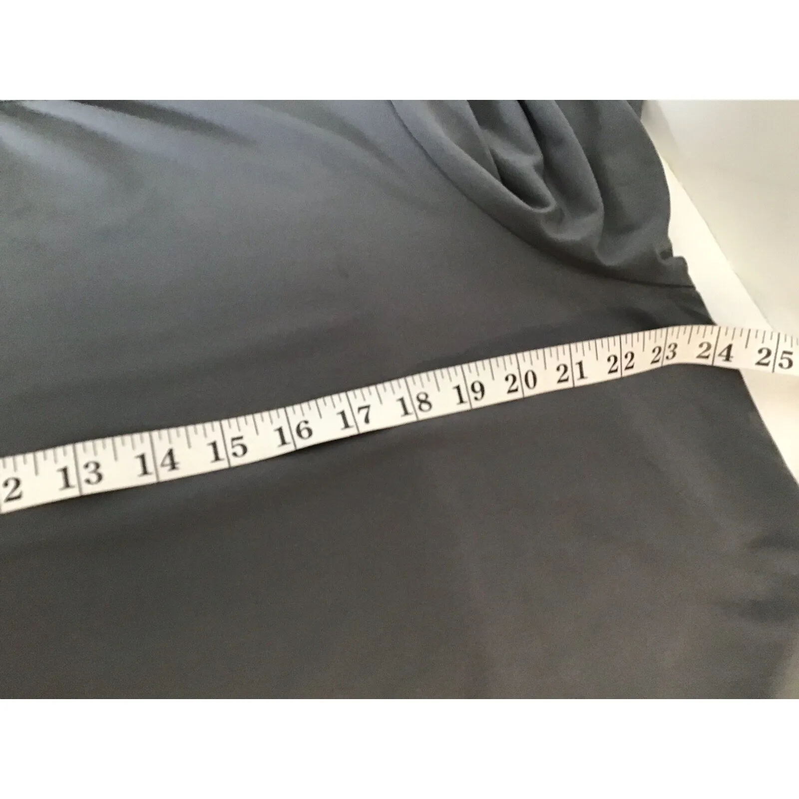 Joan‎ Rivers 1X Shirt Top Gray Long Tunic Bling Pocket Short Sleeve Stretch - Image 5