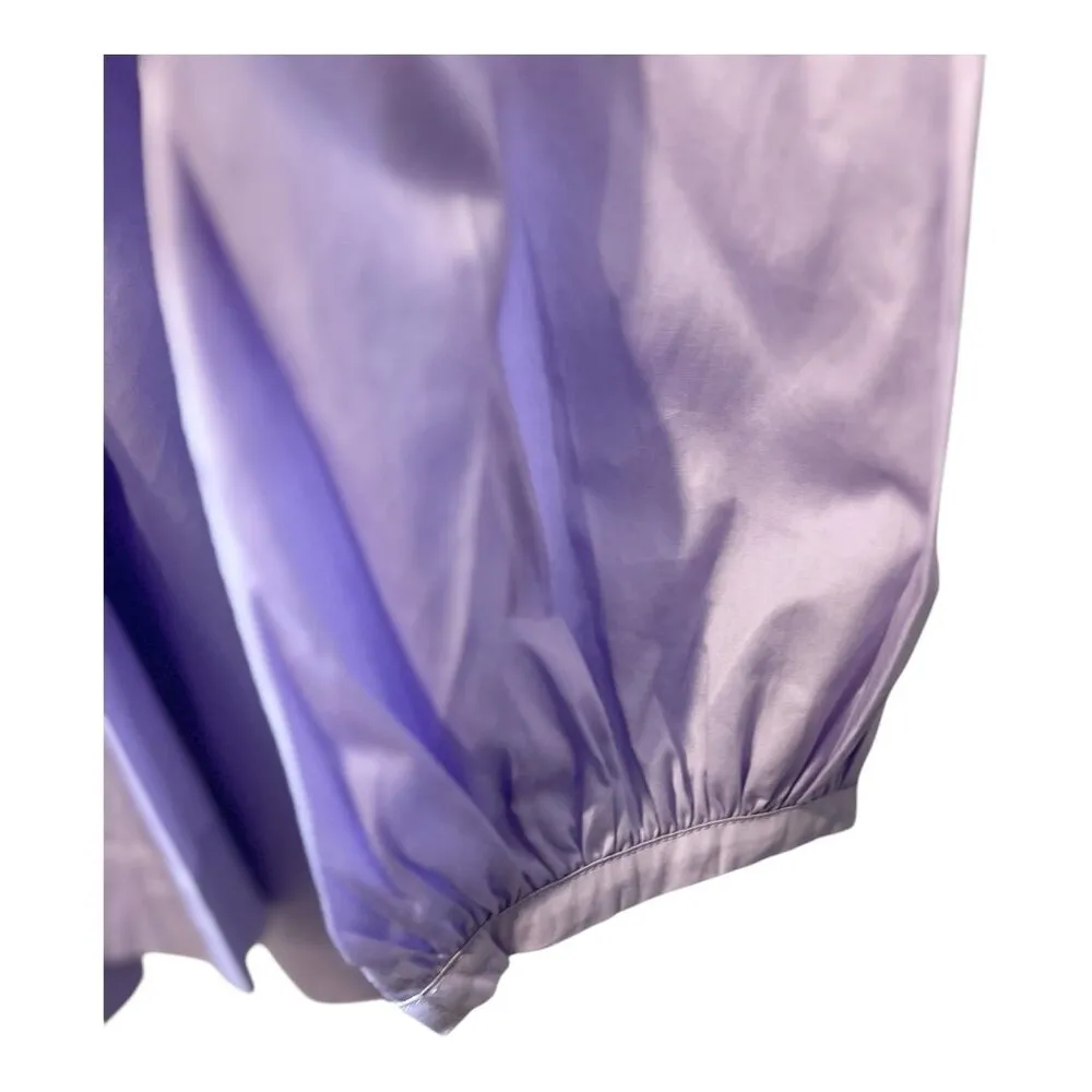 HARSHMAN Lilac Cheryl Blouse Size Medium Cotton V - Image 6