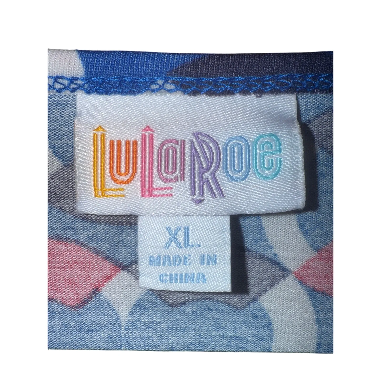 NWT LulaRoe Irma dress summer sundress flowy size XL Blue with circles - Image 2