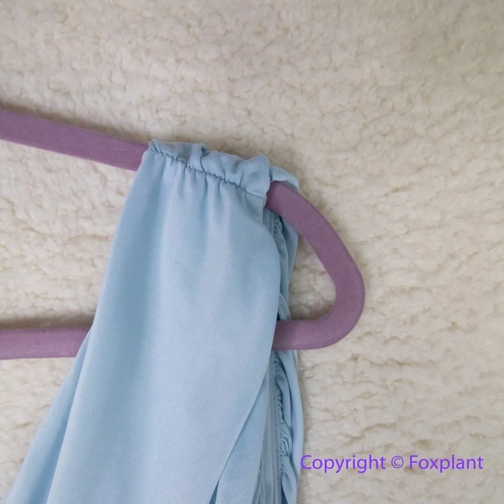 Eloquii Ruched One Shoulder Dress skyride blue ruched asymmetrical midi, size 16 - Image 9