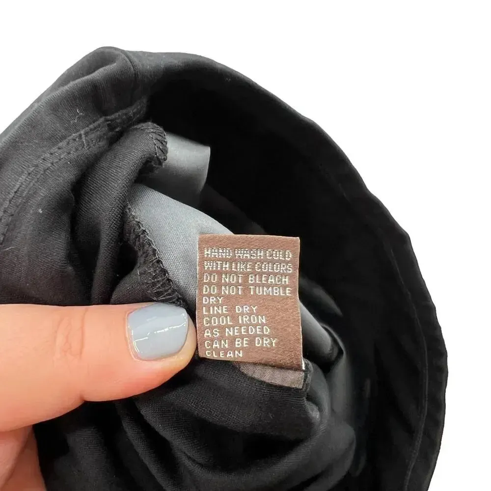 J. McLaughlin Black Faux Leather Front Ponte Leggings Black Size Medium - Image 10