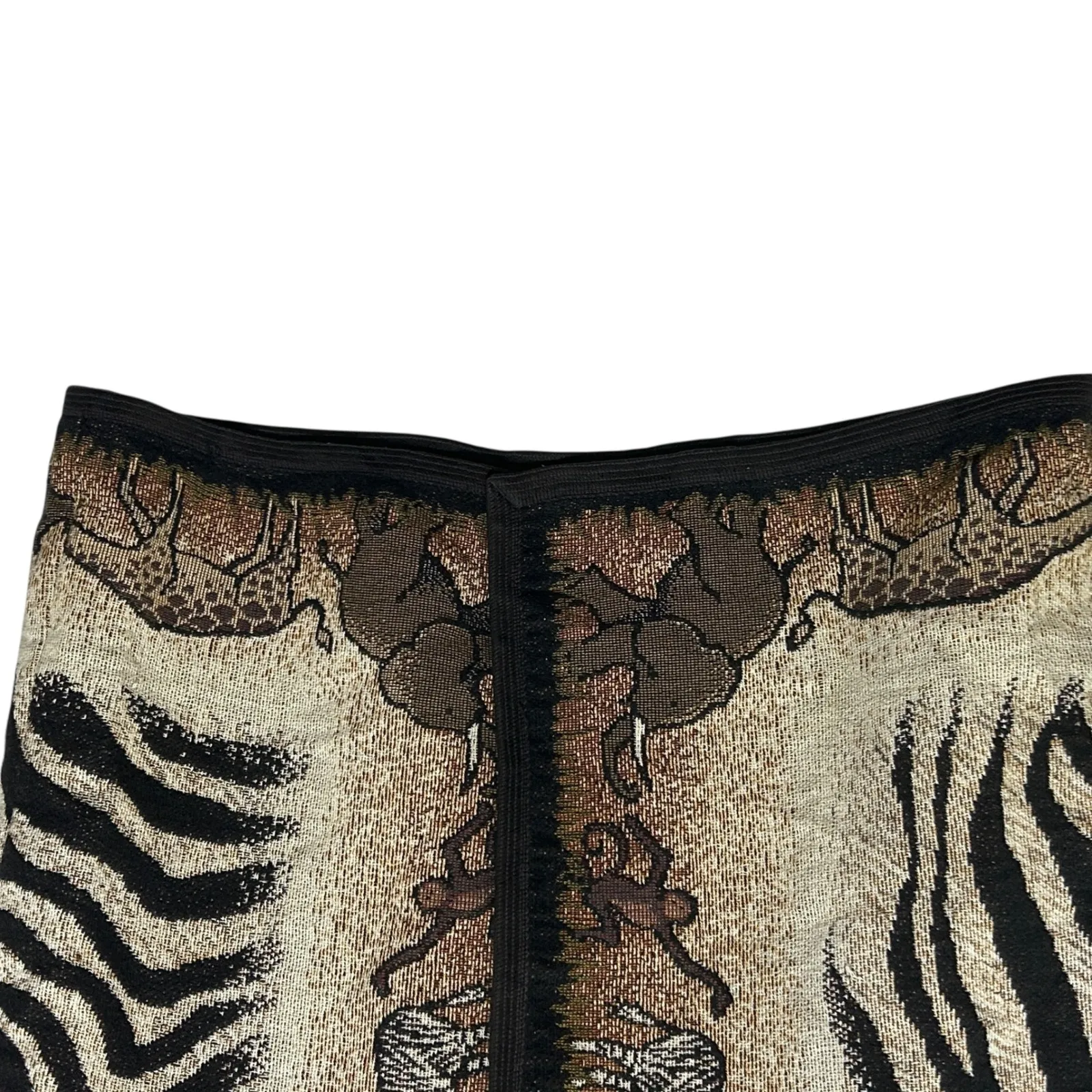 Vintage It's In The Bag Unge Potch Ket Tapestry Vest 2X Safari Animal‎ 90s Retro Tan - Image 6