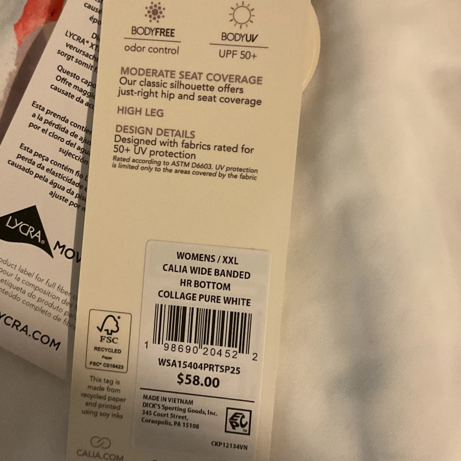 CALIA Women's Wide Banded High Rise Bikini Bottoms Size Multicolored Sz 2XL NWT Blue - Image 10