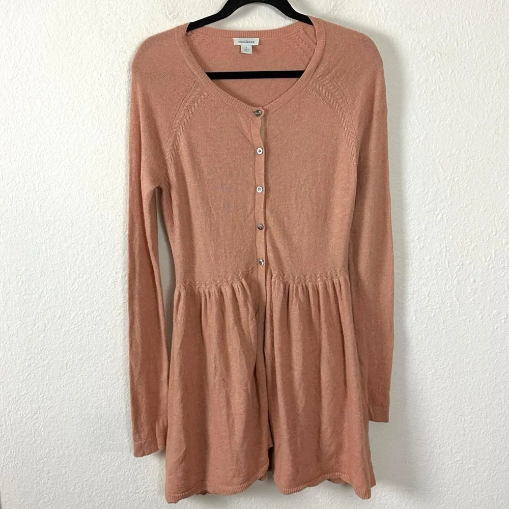 Sundance Favorite Days Sweater Cardigan Blush Pink Cashmere Blend Dainty Small - Image 7