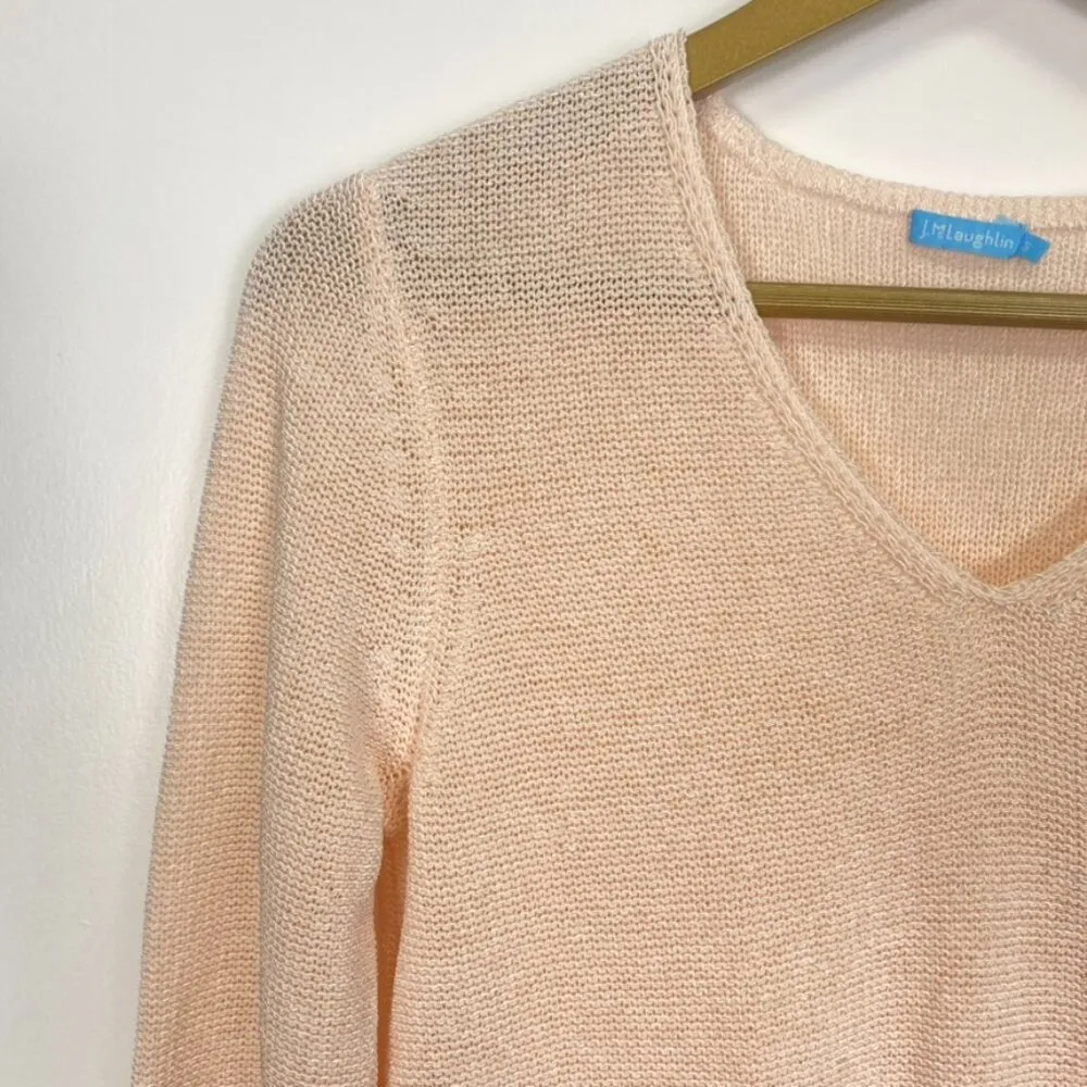 J. McLaughlin  Light Pink Knit Beach Sweater - Image 3