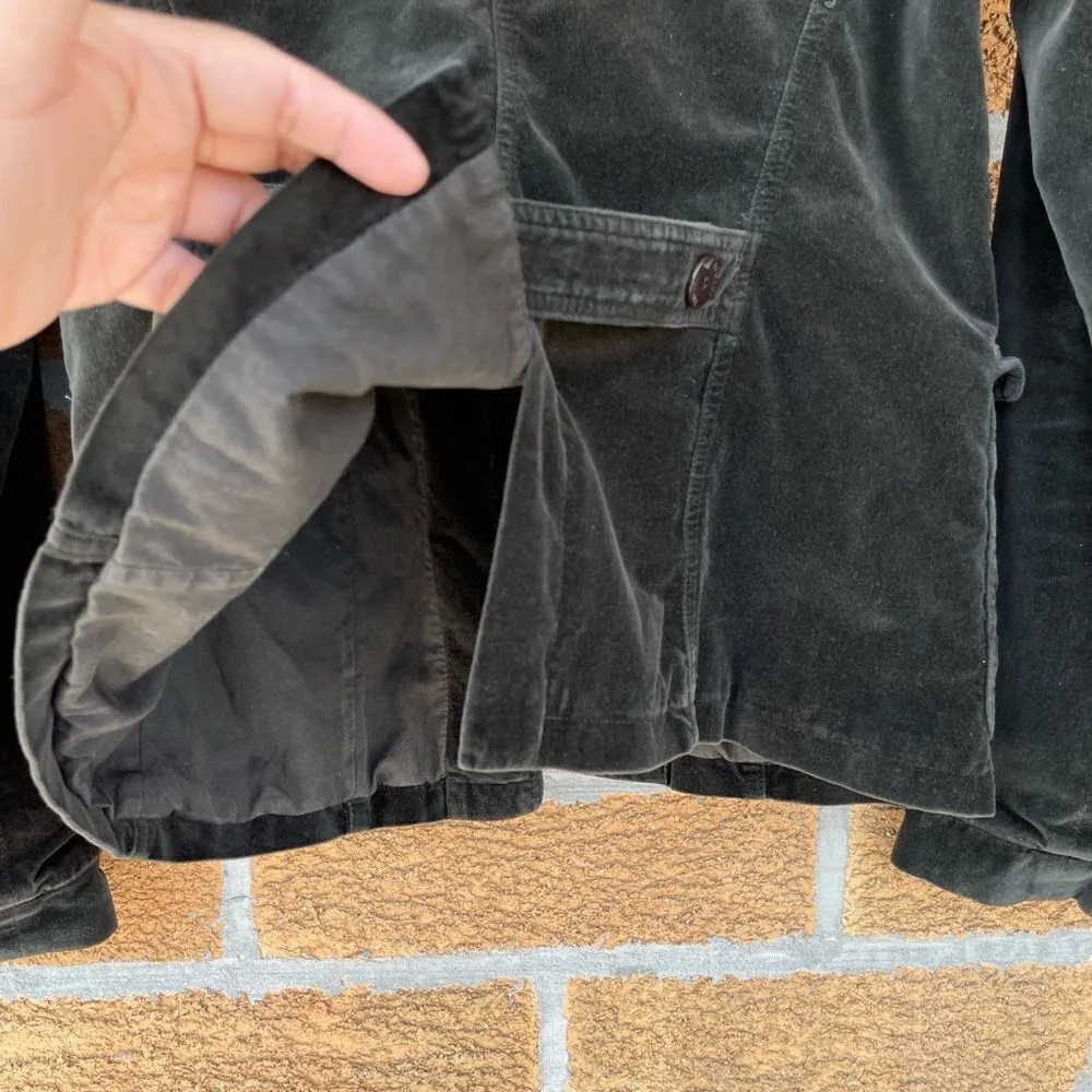 Emporio armani green velvet military jacket Sz 42 - Image 14