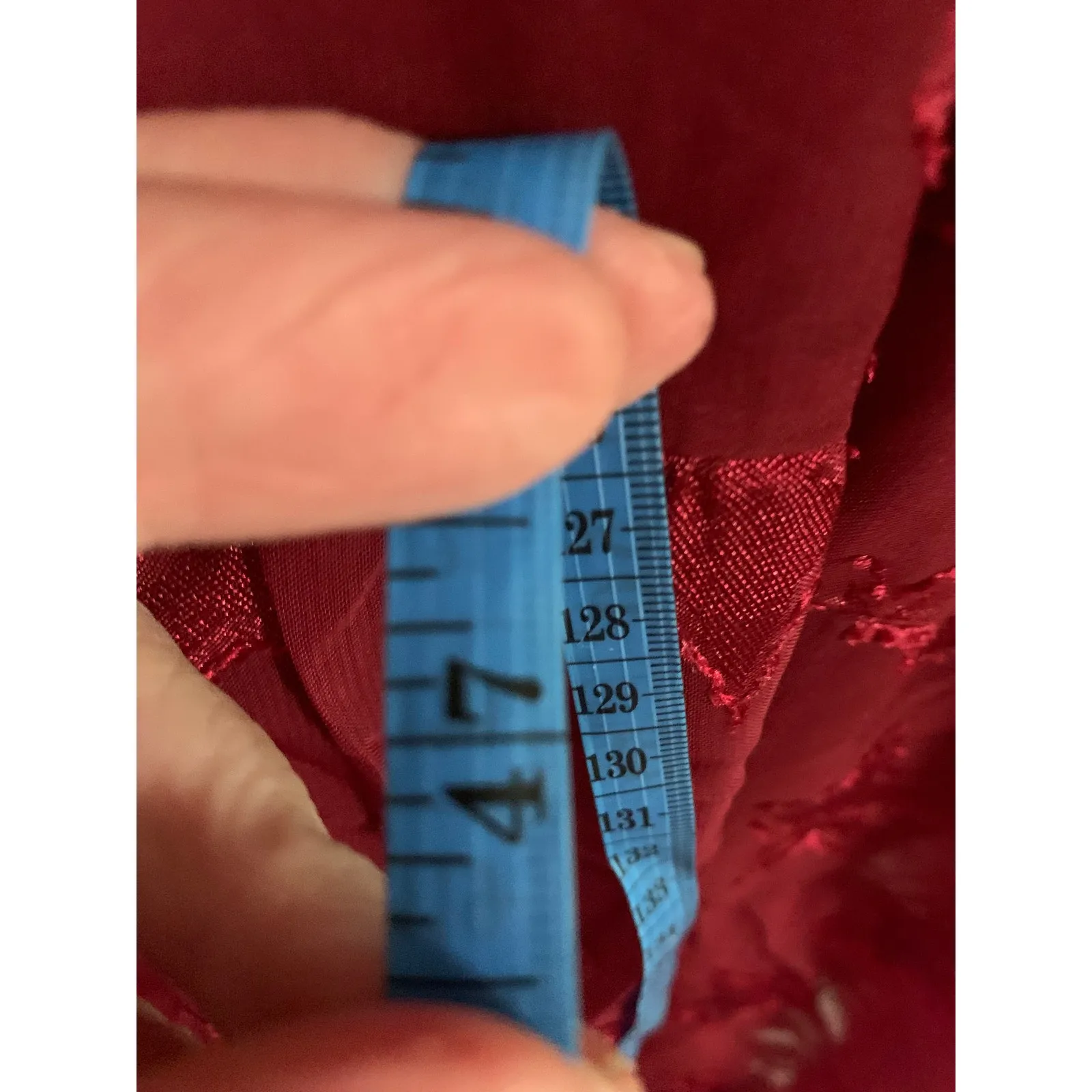 Torrid Midi Clip Dot Chiffon Tiered Dress Scoop Neck Burgundy Size 00 NWT - Image 12