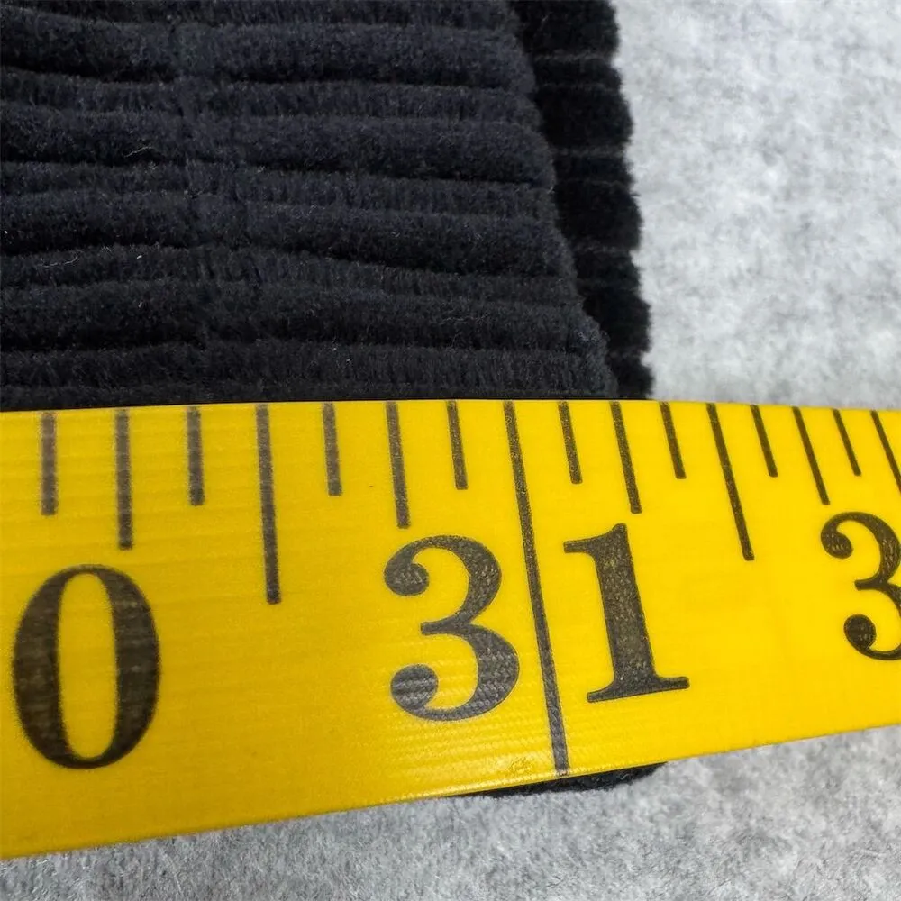 JohnPaulRichard Women's Black Velour Pants Large Wide Leg Side Button Detail - Image 9