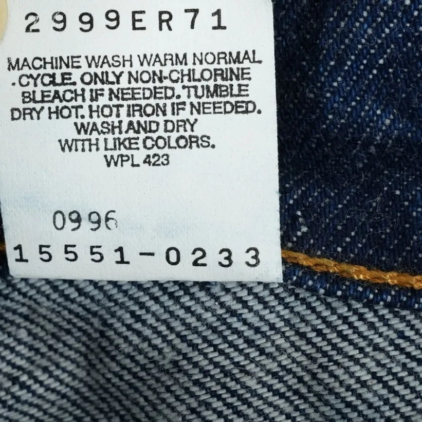 Vintage 90s Levis 551 Jeans Womens 14 Short Relaxed Fit Tapered Leg 1996 - Image 10