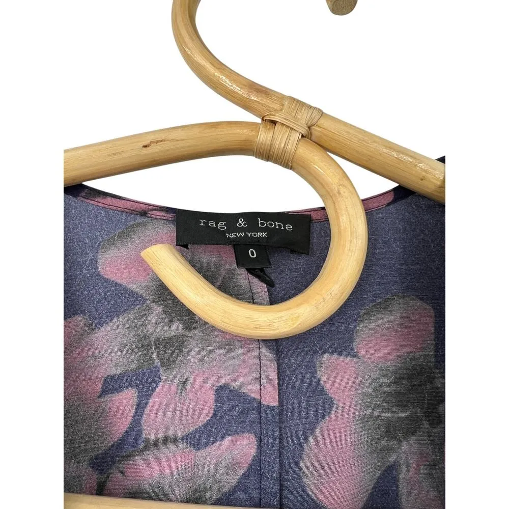 Rag & Bone 0/ XS Odette Dress Long Wrap Midi Floral Long Sleeve Women's REVOLVE - Image 3