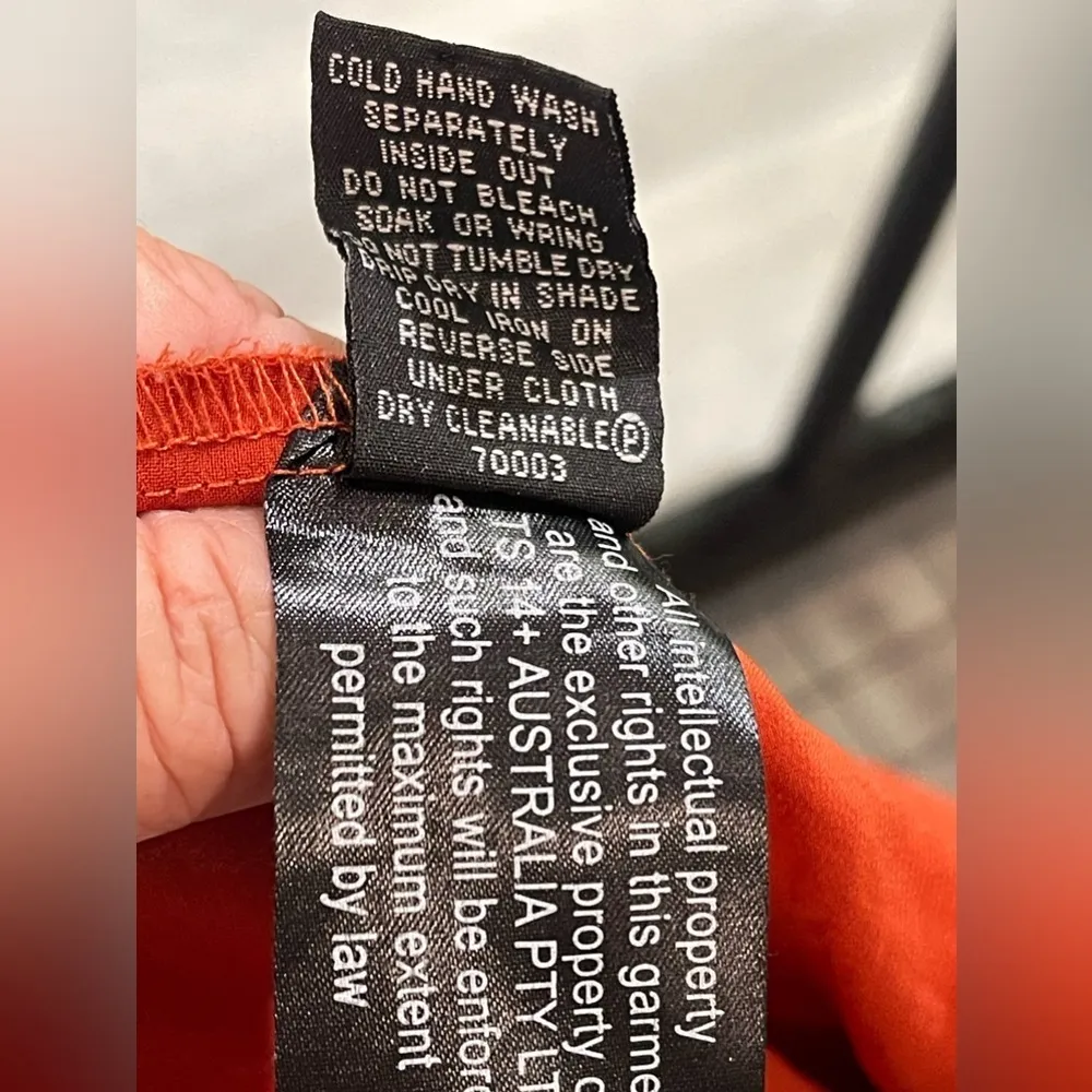 TS TAKING SHAPE AUSTRALIAN brand Orange geonetric Top Size 16 - Image 4