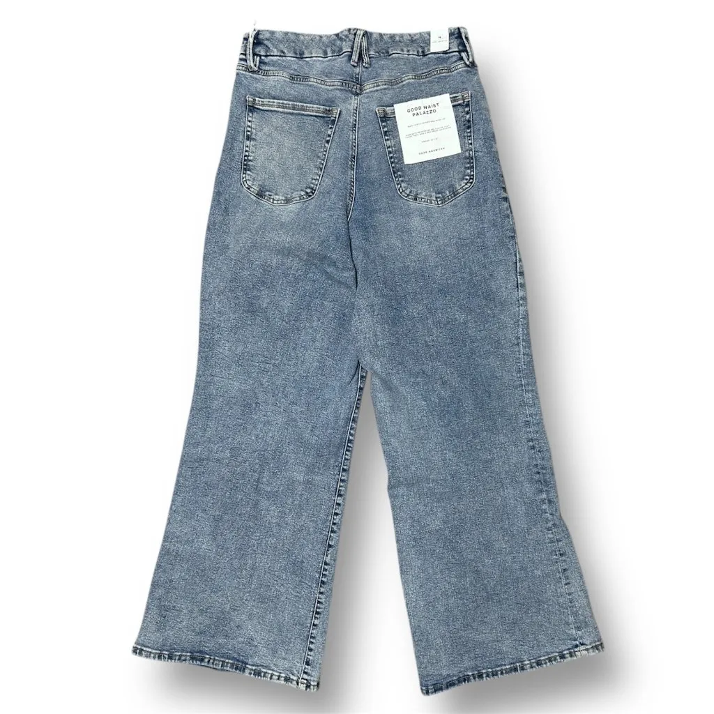 New Good American Good Waist Palazzo Jeans Size 16 Indigo $149 Wide-Leg Normcore - Image 8