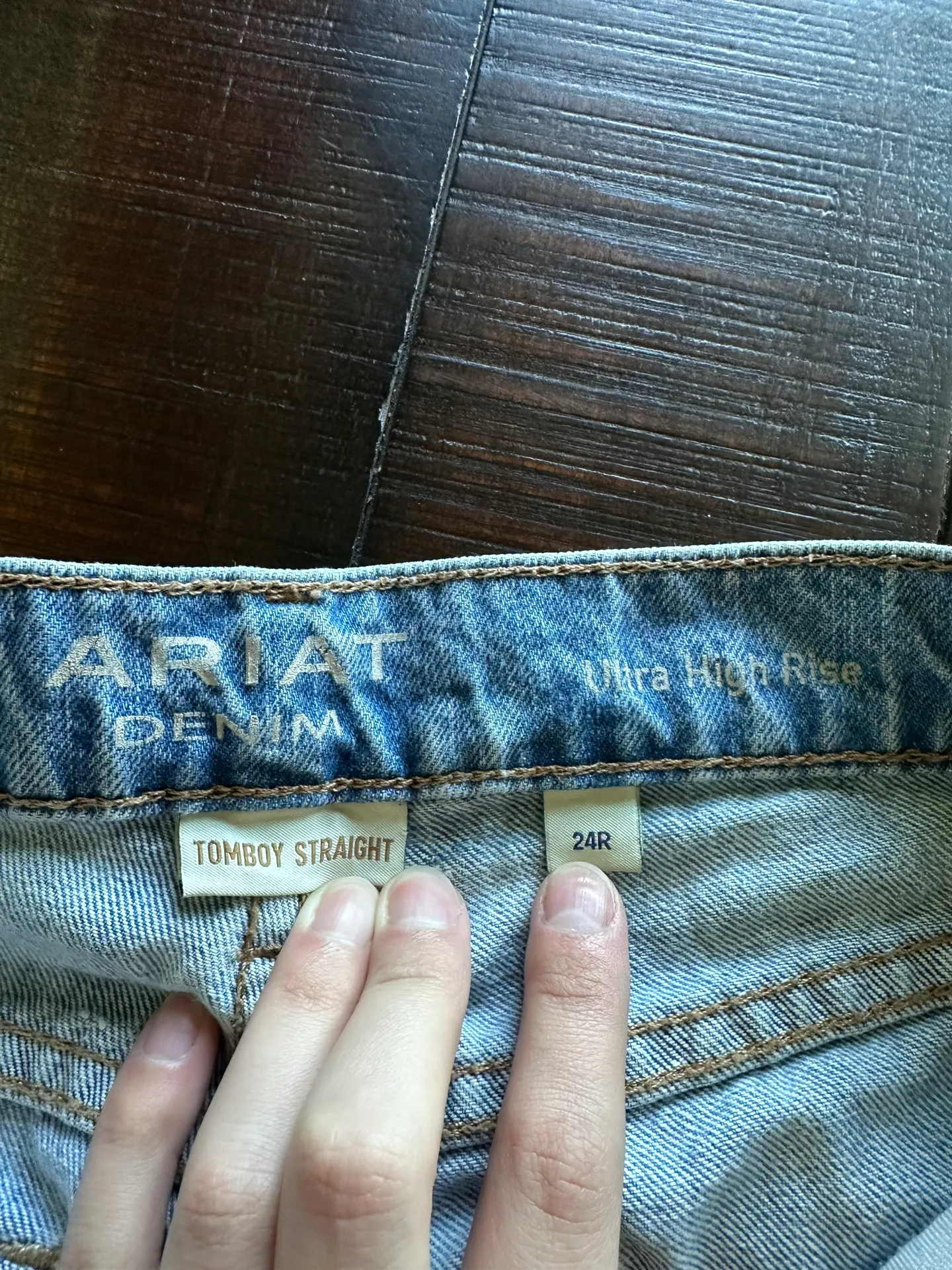 Ariat Ultra High Rise Light Wash Tomboy Jean - Image 7