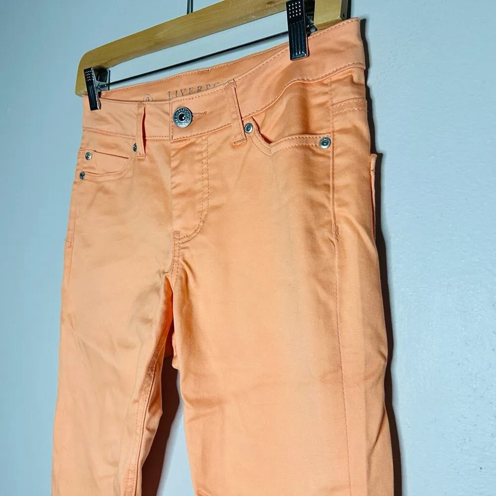 LIVERPOOL Women’s Light Sherbet Orange Prudence Pedal Pusher Jeans Size 2 - Image 9