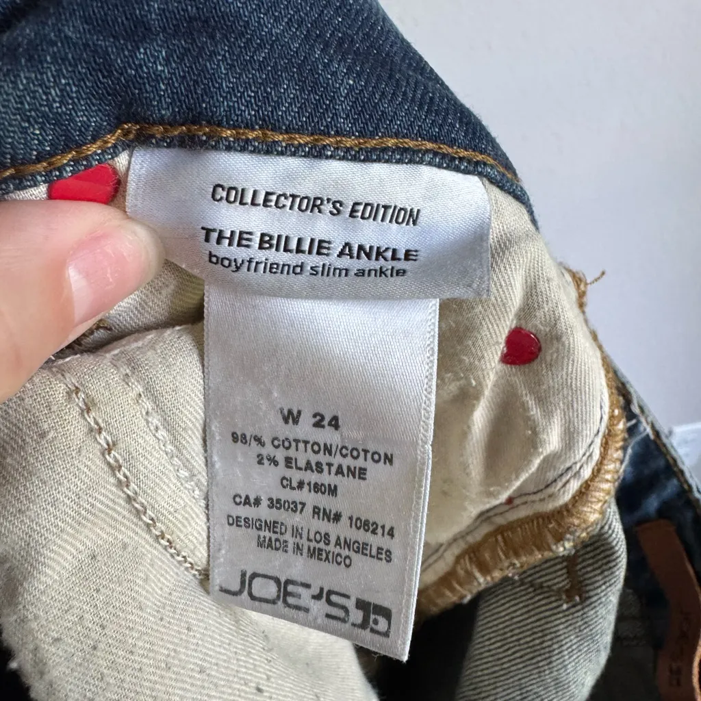 Joe’s Jeans The Billie Ankle Boyfriend Slim Ankle Distressed Denim Jean Women 24 - Image 6