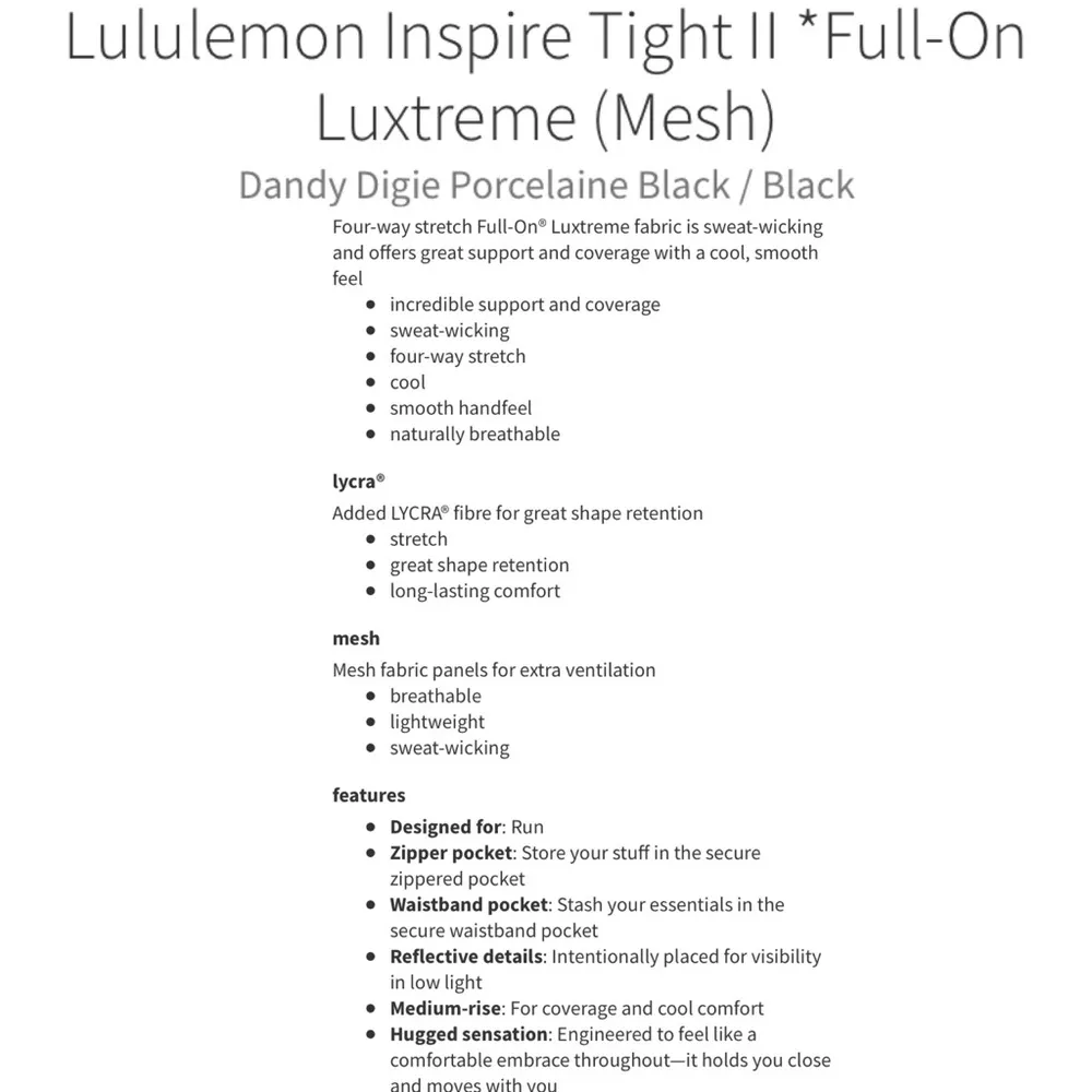 Lululemon Inspire Tight II Dandy Digie Pant 6 - Image 13