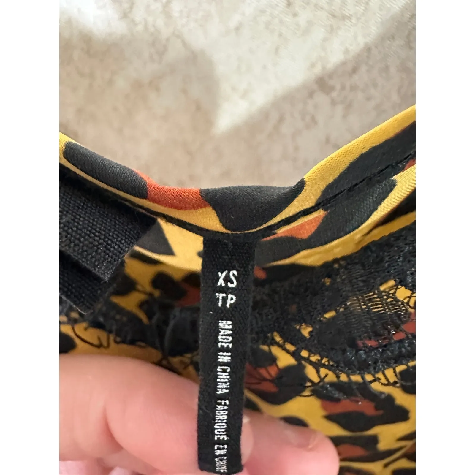 Out From Under Urban Outfitters Animal Print Angie‎ Lace Mini Slip Dress Size XS - Image 6