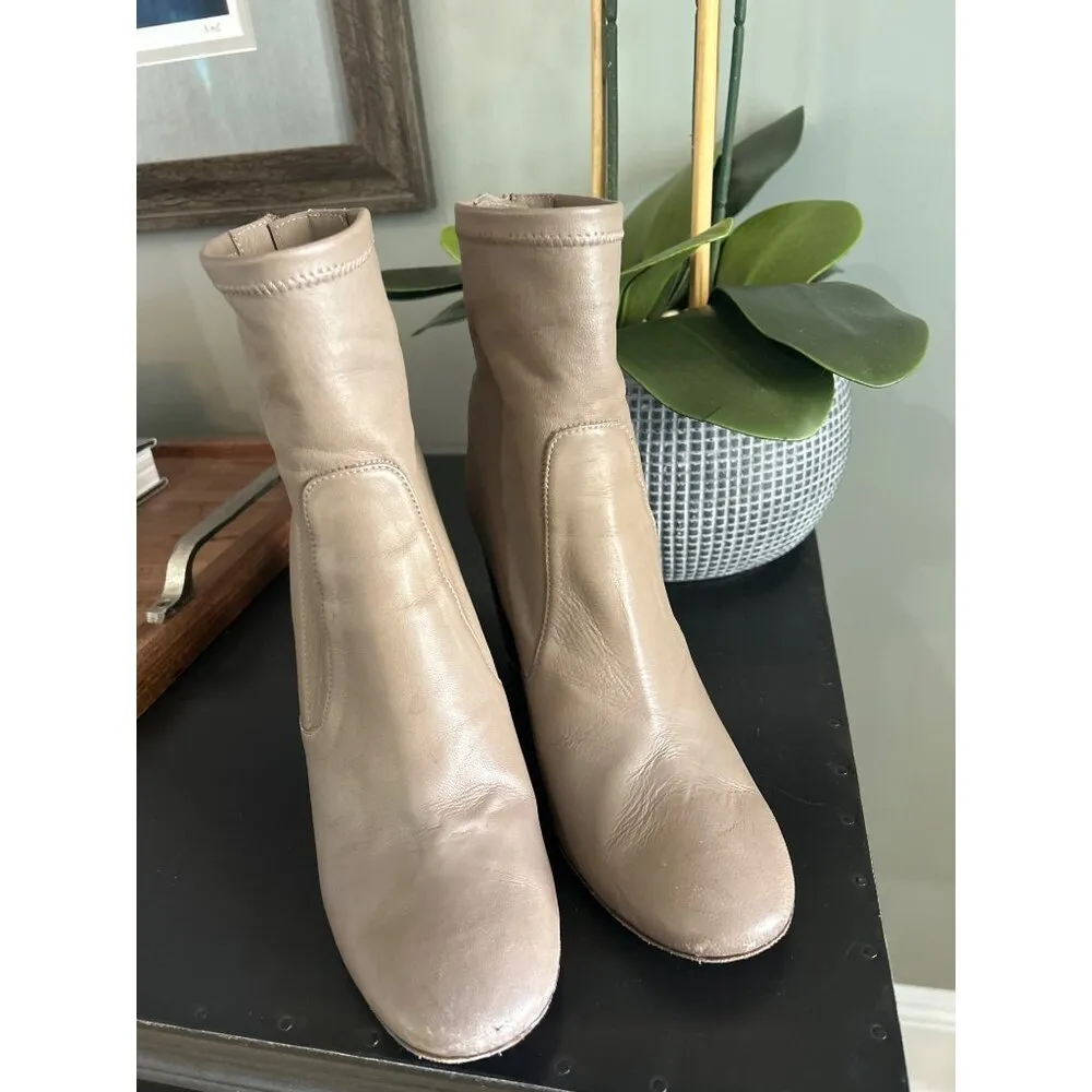 Mercedes Castillo Stretch Nappa Dessa Round Toe Boots Tan Brown Womens Size 38 - Image 2