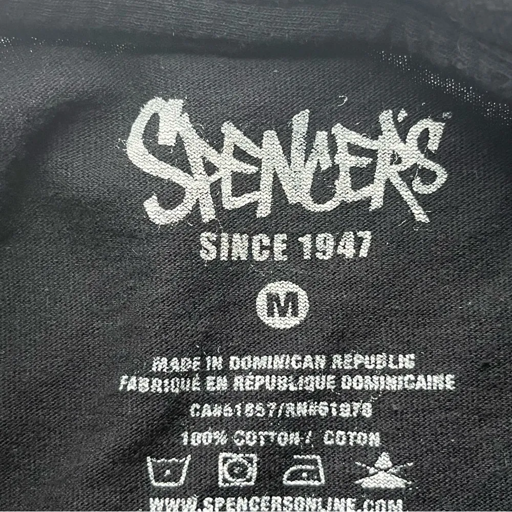 Spencers Skeloton Middle Finger Graphic Short Sleeve Tee Black Medium - Image 6