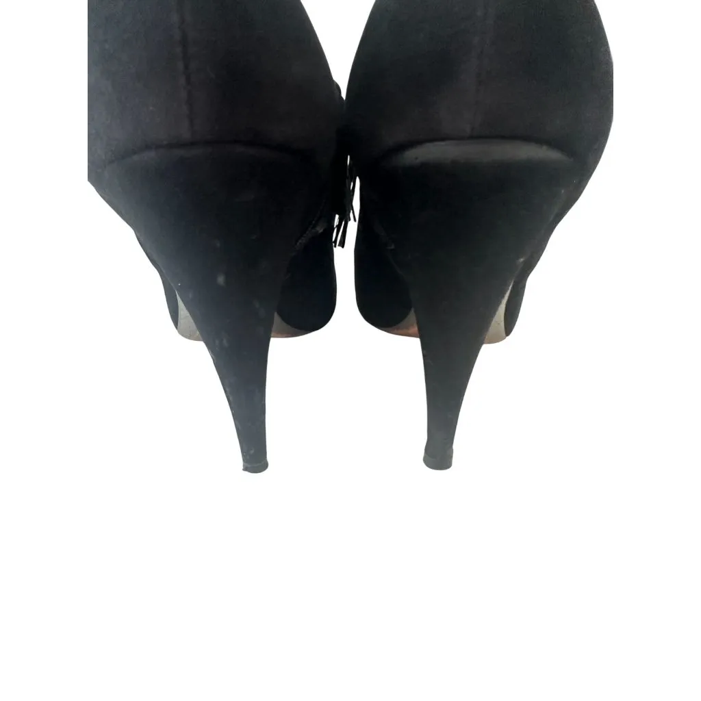 MIU MIU Black Suede Booties Heels Size 39.5/9.5 - Image 7