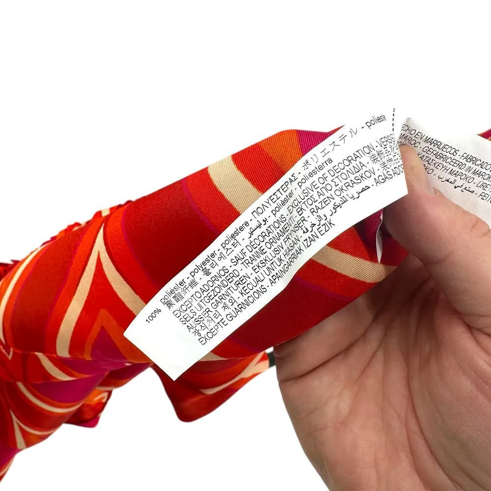 Zara Groovy Travel Print Set Pink Orange Swirl Retro Skort Set Size XS / Small - Image 12