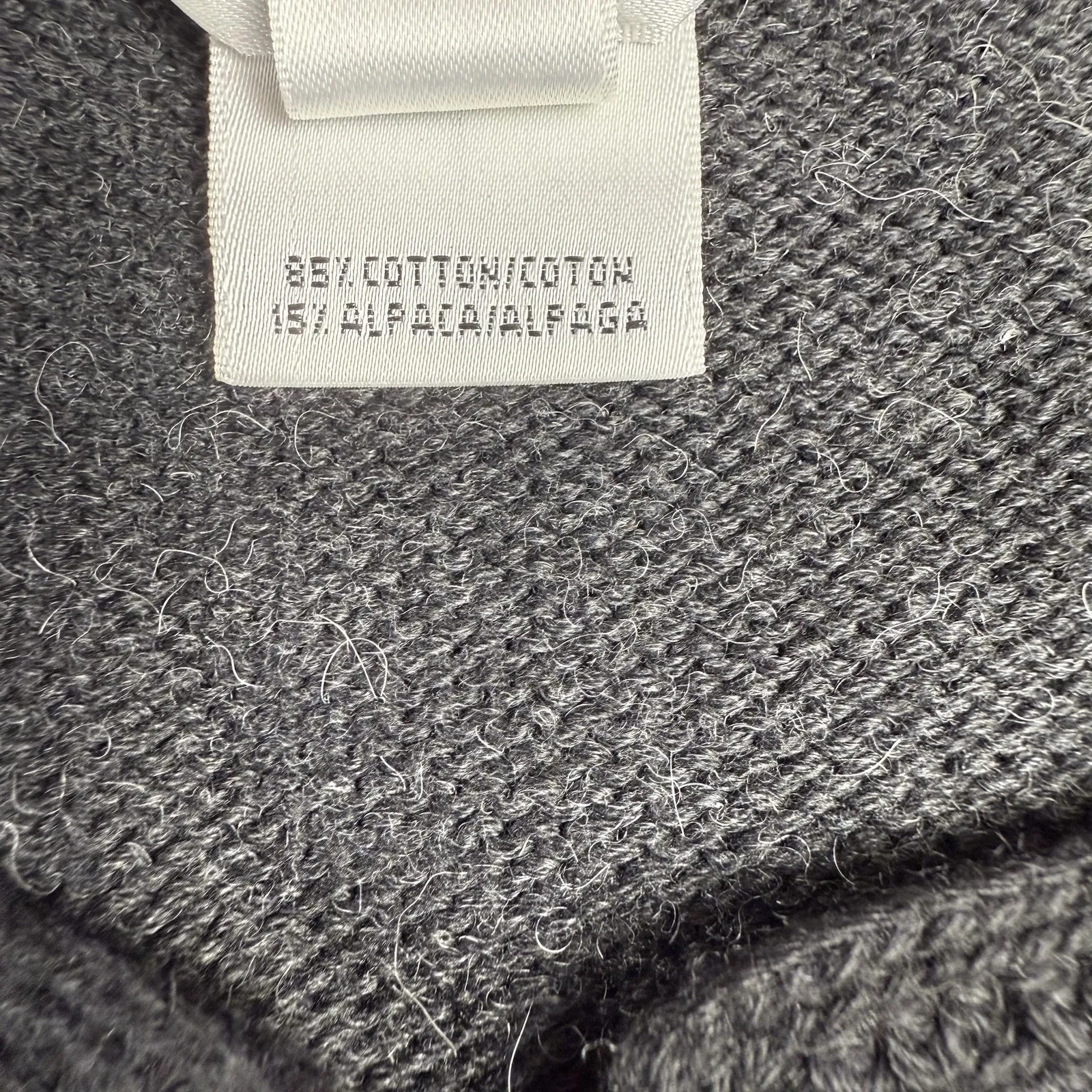 Talbots Alpaca Blend Cardigan Sweater Women's Size Large Peru Full Zip Lux Grays - Image 7